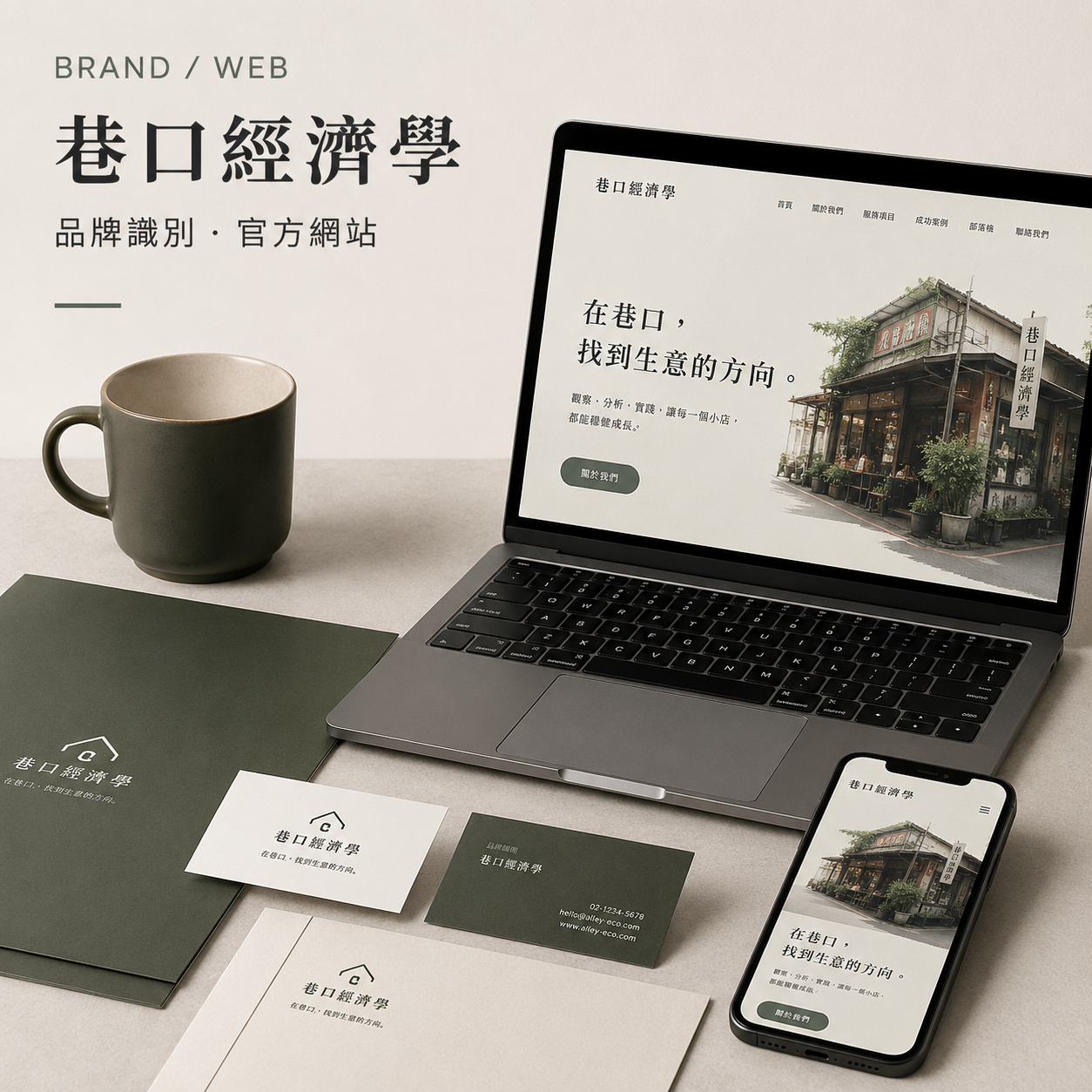 巷口經濟學品牌識別與官方網站案例