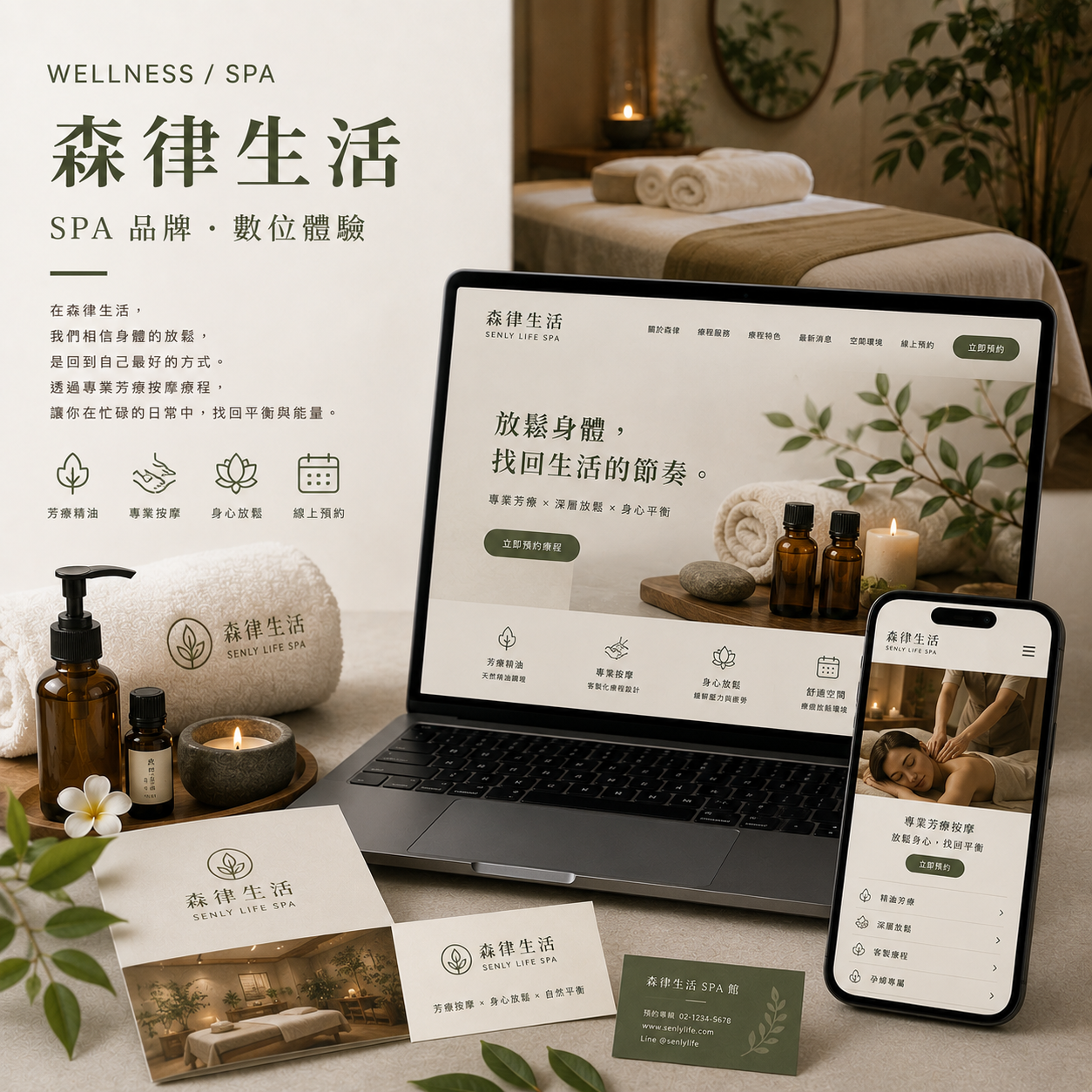 森律生活 SPA 品牌與數位體驗案例