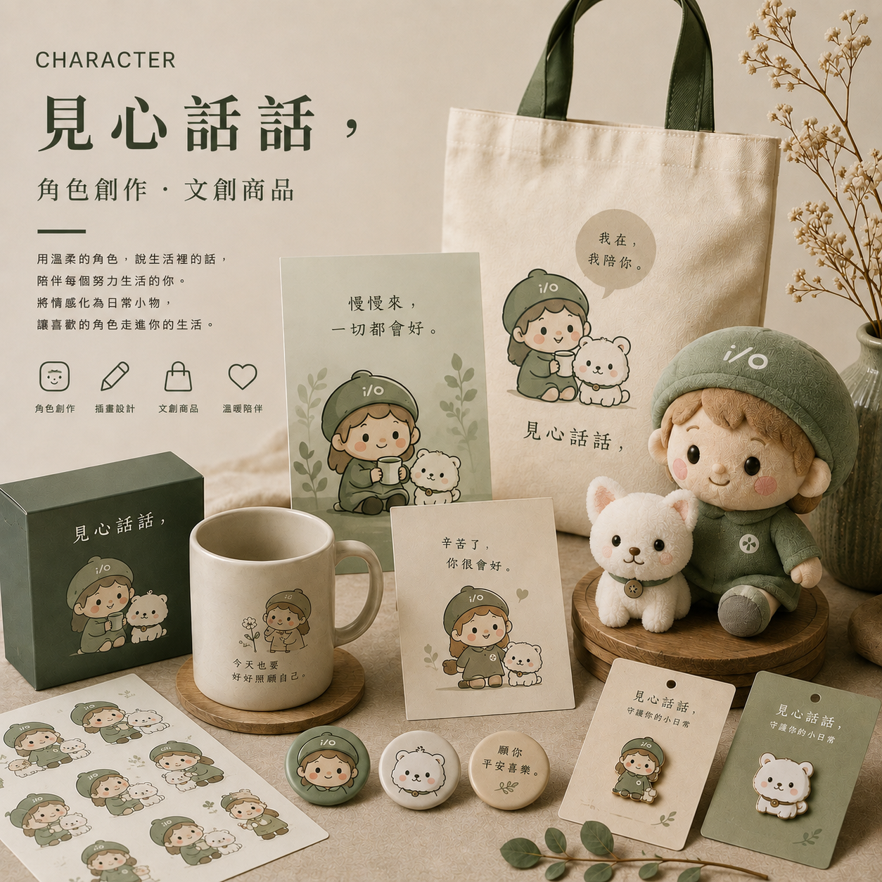 見心話話角色創作與文創商品案例
